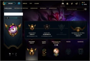 Conta ouro 4 com 11 skins e 42 champs - League of Legends LOL