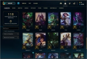 Conta ouro 4 com 11 skins e 42 champs - League of Legends LOL