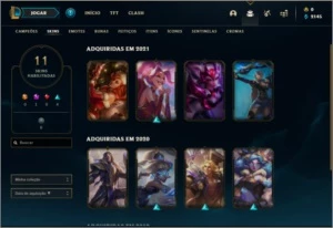 Conta ouro 4 com 11 skins e 42 champs - League of Legends LOL