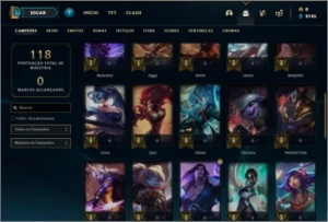 Conta ouro 4 com 11 skins e 42 champs - League of Legends LOL