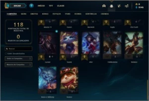 Conta ouro 4 com 11 skins e 42 champs - League of Legends LOL