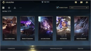 DIAMANTE IV + 16 SKINS + 38 CAMPEÕES + 515 WILD CORES - League of Legends: Wild Rift LOL WR