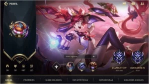 DIAMANTE IV + 16 SKINS + 38 CAMPEÕES + 515 WILD CORES - League of Legends: Wild Rift LOL WR