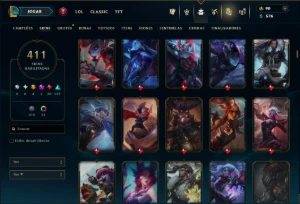 Unranked com TODOS os Champs e 411 Skins ( MID / ADC / JG ) - League of Legends LOL