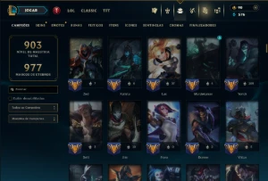 Unranked com TODOS os Champs e 411 Skins ( MID / ADC / JG ) - League of Legends LOL