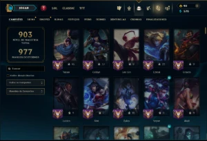 Unranked com TODOS os Champs e 411 Skins ( MID / ADC / JG ) - League of Legends LOL