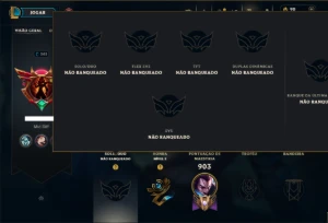 Unranked com TODOS os Champs e 411 Skins ( MID / ADC / JG ) - League of Legends LOL
