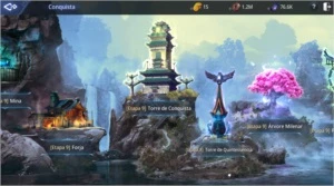 Conta Mir4 lvl 63 67k de power 26% de mineração