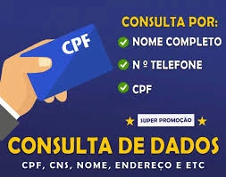 Consultar Cpf - Telefone - Nome Completo - endereço. Premium