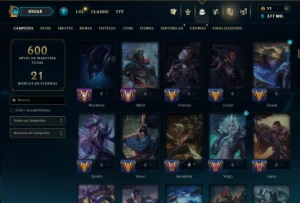 Prata 4 com TODOS os Champs e 234 Skins +13 Vitoriosas - League of Legends LOL