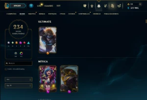 Prata 4 com TODOS os Champs e 234 Skins +13 Vitoriosas - League of Legends LOL