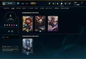 Esmeralda 4 com 55 Champs e 2 Skins - League of Legends LOL