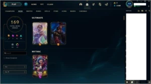 Conta LoL nível 258, 169 skins, Plat 4 - League of Legends