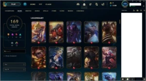 Conta LoL nível 258, 169 skins, Plat 4 - League of Legends