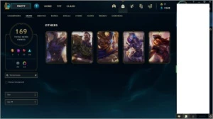 Conta LoL nível 258, 169 skins, Plat 4 - League of Legends