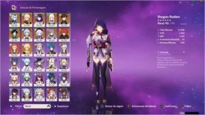 Conta Genshin Impact PC/PS4 - AR 57/150k - 10 Personagens