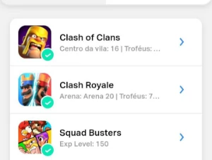 Supercell 3 jogos : Clash Royale, Squad Busters, COC