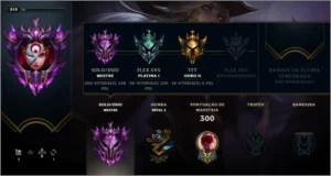 Conta League of Legends Mestre (Solo/Duo) com 100+ Skins LOL