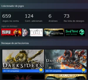 Conta steam com 649 jogos e 11 medalhas no CS - Outros