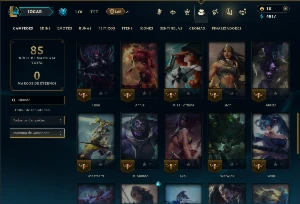 Ouro 4 com 40 Champs e 16 Skins - League of Legends LOL
