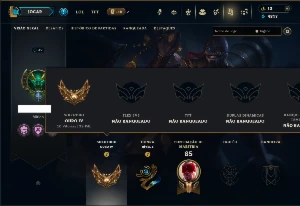 Ouro 4 com 40 Champs e 16 Skins - League of Legends LOL