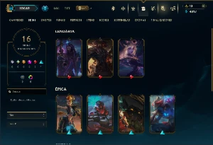 Ouro 4 com 40 Champs e 16 Skins - League of Legends LOL