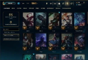 Ouro 4 com 40 Champs e 16 Skins - League of Legends LOL