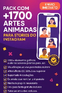 Pack com mais + de 1700 artes animadas stories do instagram - Outros