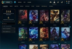 Conta com todos os campeões e 367 skins - League of Legends LOL