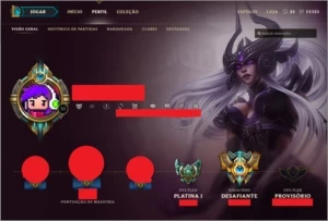 Conta Desafiante 500PDL + - League of Legends LOL