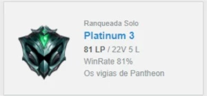 CONTA PLATINA III 81% WINRATE UPADA A MÃO COM SKINS BOAS - League of Legends LOL