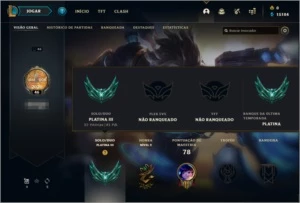 CONTA PLATINA III 81% WINRATE UPADA A MÃO COM SKINS BOAS - League of Legends LOL