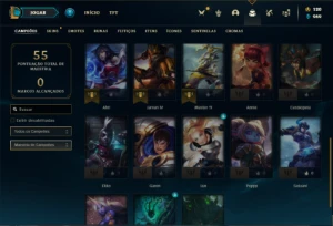 Conta ouro 4 com 28 Champs e 14 Skins - League of Legends LOL