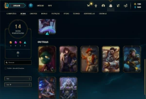 Conta ouro 4 com 28 Champs e 14 Skins - League of Legends LOL