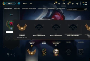Conta ouro 4 com 28 Champs e 14 Skins - League of Legends LOL