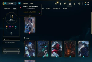 Conta ouro 4 com 28 Champs e 14 Skins - League of Legends LOL