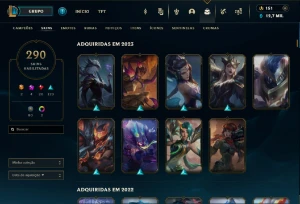 Conta Lol Com Todos Champ 290 Skins - League of Legends