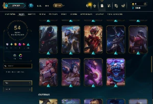 Platina 1 com 150 Champs e 54 Skins - League of Legends LOL