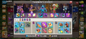 Cv17 Lenda - 95% Full - Heróis Full - 10 Equipamentos Épicos - Clash of Clans
