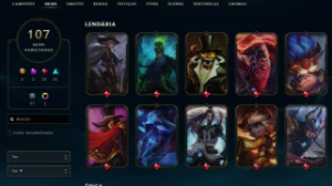 Conta League of Legends Full Acesso - 146 Champs e 107 Skins LOL