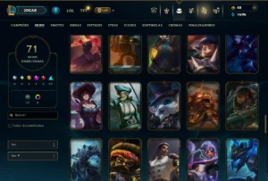 Unranked com 150 Champs e 71 Skins ( MID / JG / ADC ) - League of Legends LOL