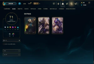 Unranked com 150 Champs e 71 Skins ( MID / JG / ADC ) - League of Legends LOL