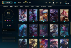 Conta ouro 1 com 38 Champs e 28 Skins - League of Legends LOL
