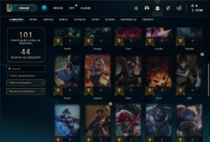 Conta ouro 1 com 38 Champs e 28 Skins - League of Legends LOL