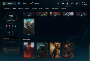 Conta ouro 1 com 38 Champs e 28 Skins - League of Legends LOL