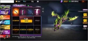 PUNHO ROXO, DUAS ARMAS DE EVOLUÇÃO +2 PASSES - Free Fire