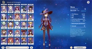 CONTA AR 59/ 10 PERSO 5★ AYAKA C1, RAIDEN C1 DILUC C3/ 25 T4 - Genshin Impact