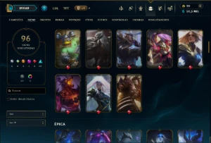 Prata 2 com TODOS os Champs e 96 Skins ( TOP / JG ) - League of Legends LOL