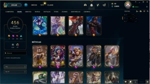 Conta Gold 4 com nivel 368 e 456 skin sendo 20 prestígio - League of Legends LOL