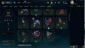 Conta Gold 4 com nivel 368 e 456 skin sendo 20 prestígio - League of Legends LOL